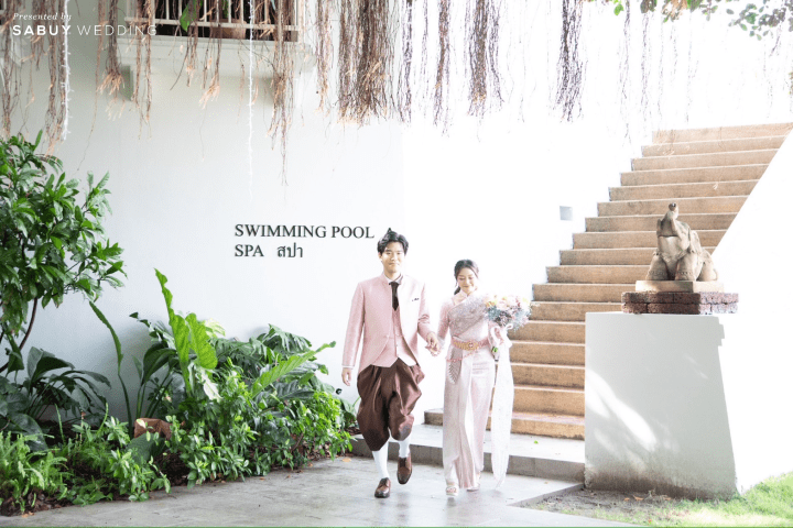  รีวิวงานแต่งคู่รักไทย-ญี่ปุ่น ธีมสีคัลเลอร์ฟูล พร้อมชุดเจ้าสาวลายซากุระ @ Kalanan Riverside Resort