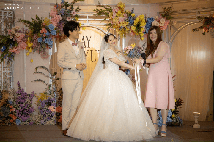  รีวิวงานแต่งคู่รักไทย-ญี่ปุ่น ธีมสีคัลเลอร์ฟูล พร้อมชุดเจ้าสาวลายซากุระ @ Kalanan Riverside Resort