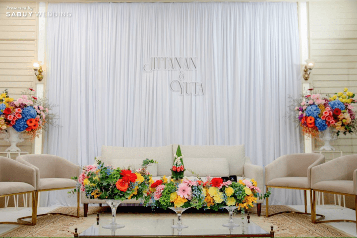  รีวิวงานแต่งคู่รักไทย-ญี่ปุ่น ธีมสีคัลเลอร์ฟูล พร้อมชุดเจ้าสาวลายซากุระ @ Kalanan Riverside Resort