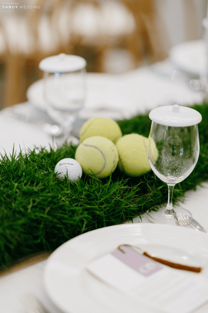  รีวิวงานแต่งจากกีฬาที่บ่าวสาวรัก ดีเทลลูกกอล์ฟ-เทนนิสสุดเก๋  By Chivalry’s Story