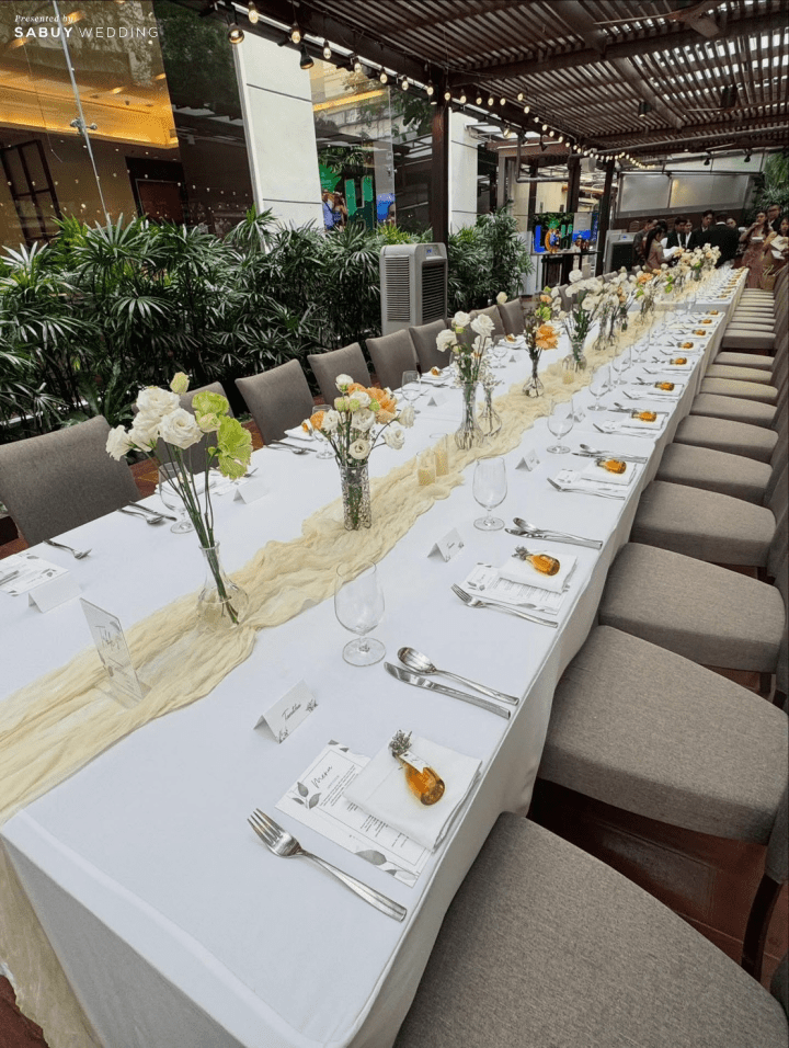 รีวิวงานแต่ง Vow Ceremony ในสวนใจกลางเมือง ธีมเอิร์ธโทนที่เจ้าสาวลงมือทำเองทุกดีเทล @ Marriott Executive Apartments Sukhumvit Park Bangkok