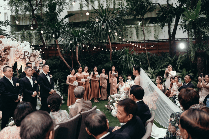 รีวิวงานแต่ง Vow Ceremony ในสวนใจกลางเมือง ธีมเอิร์ธโทนที่เจ้าสาวลงมือทำเองทุกดีเทล @ Marriott Executive Apartments Sukhumvit Park Bangkok