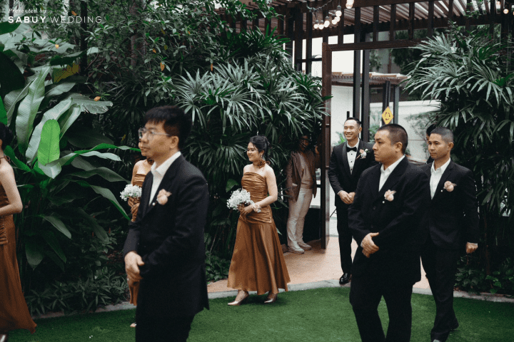 รีวิวงานแต่ง Vow Ceremony ในสวนใจกลางเมือง ธีมเอิร์ธโทนที่เจ้าสาวลงมือทำเองทุกดีเทล @ Marriott Executive Apartments Sukhumvit Park Bangkok