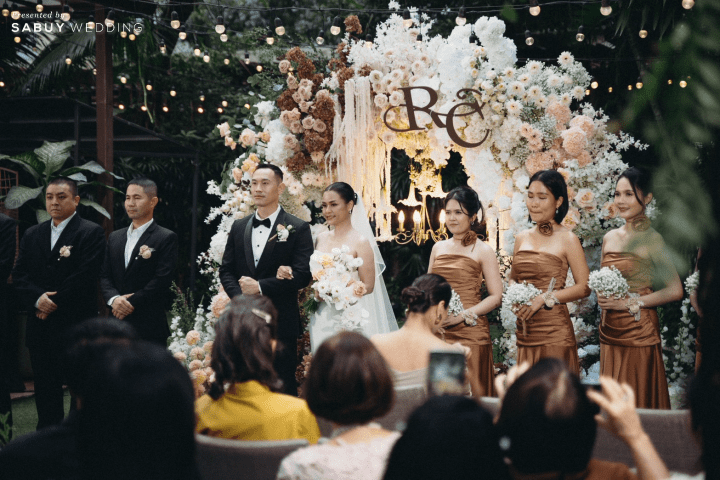 รีวิวงานแต่ง Vow Ceremony ในสวนใจกลางเมือง ธีมเอิร์ธโทนที่เจ้าสาวลงมือทำเองทุกดีเทล @ Marriott Executive Apartments Sukhumvit Park Bangkok