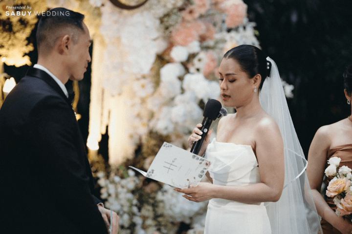 รีวิวงานแต่ง Vow Ceremony ในสวนใจกลางเมือง ธีมเอิร์ธโทนที่เจ้าสาวลงมือทำเองทุกดีเทล @ Marriott Executive Apartments Sukhumvit Park Bangkok