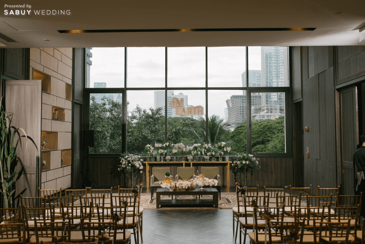 รีวิวงานแต่งฟีลสวนสุดไพรเวท พร้อมไอเดียเก๋ “ให้แขกทานอาหารก่อนเริ่มพิธี” @ Bliston Suwan Park View Hotel & Serviced Residence