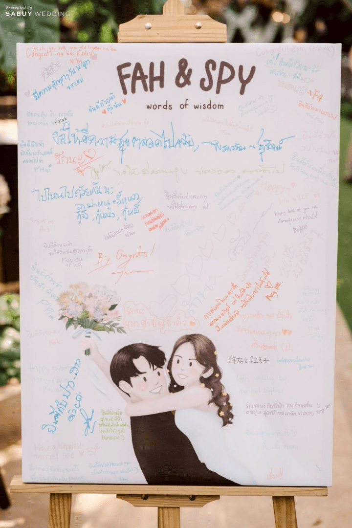  รีวิวงานแต่งในสวนสไตล์ Garden Art จากภาพวาดฝีมือเจ้าสาว @ Marriott Executive Apartments Sukhumvit Park Bangkok