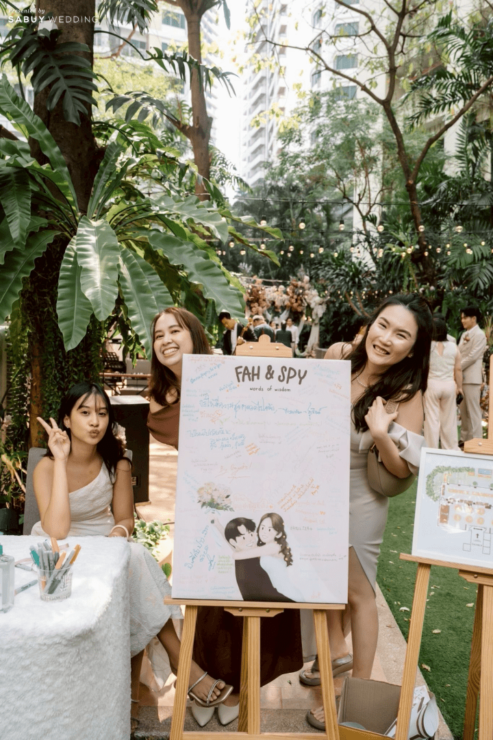  รีวิวงานแต่งในสวนสไตล์ Garden Art จากภาพวาดฝีมือเจ้าสาว @ Marriott Executive Apartments Sukhumvit Park Bangkok