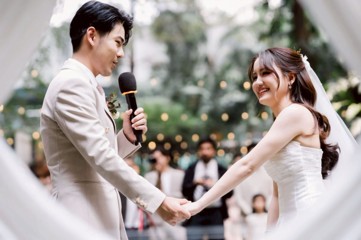  รีวิวงานแต่งในสวนสไตล์ Garden Art จากภาพวาดฝีมือเจ้าสาว @ Marriott Executive Apartments Sukhumvit Park Bangkok