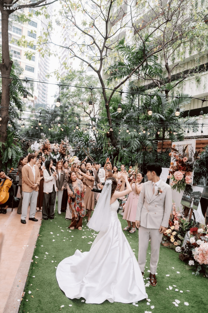  รีวิวงานแต่งในสวนสไตล์ Garden Art จากภาพวาดฝีมือเจ้าสาว @ Marriott Executive Apartments Sukhumvit Park Bangkok