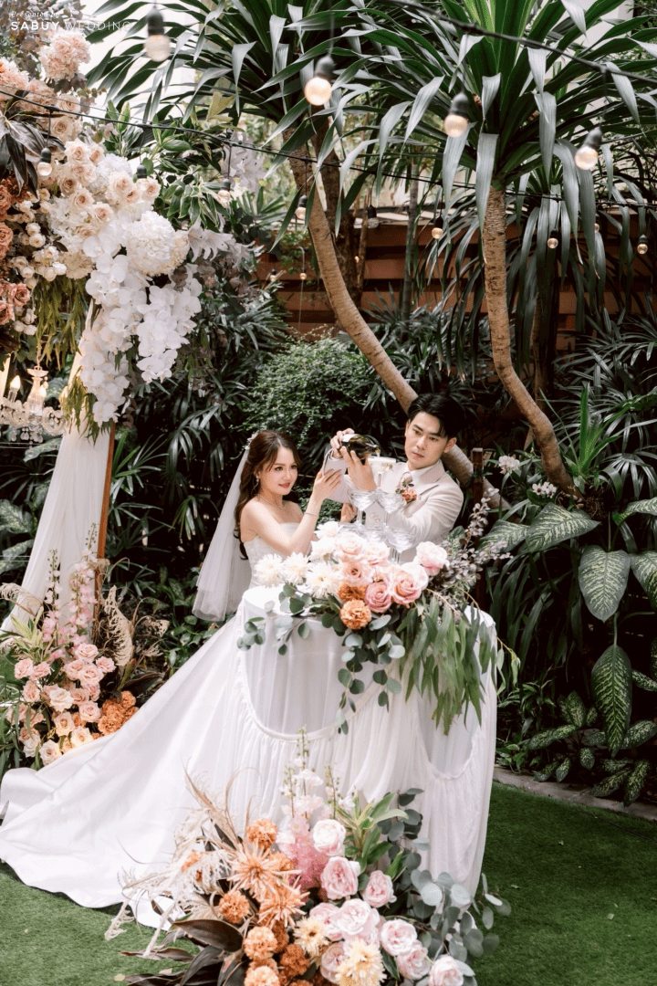  รีวิวงานแต่งในสวนสไตล์ Garden Art จากภาพวาดฝีมือเจ้าสาว @ Marriott Executive Apartments Sukhumvit Park Bangkok