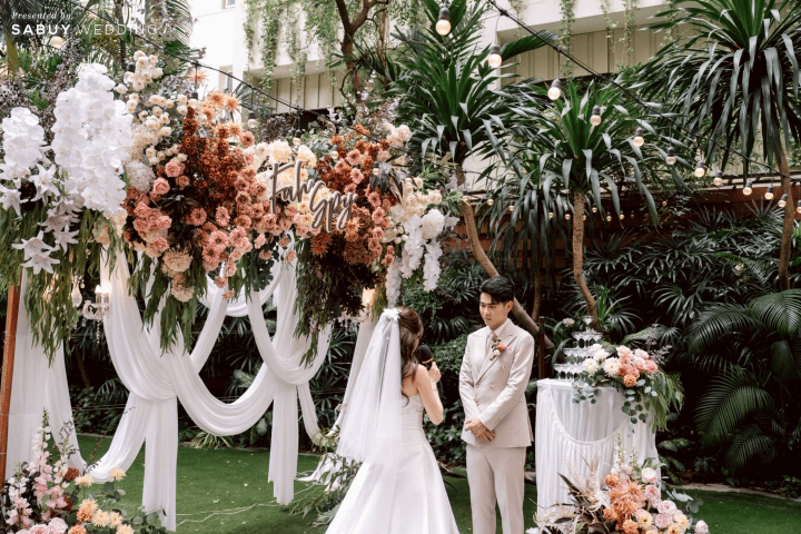  รีวิวงานแต่งในสวนสไตล์ Garden Art จากภาพวาดฝีมือเจ้าสาว @ Marriott Executive Apartments Sukhumvit Park Bangkok