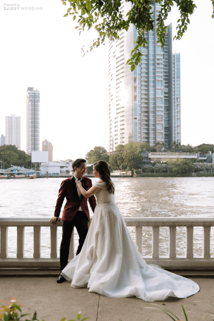  รีวิวงานแต่งสไตล์ Warm Elegance ของคู่รักไทย-อเมริกัน พร้อมวิวแม่น้ำเจ้าพระยาจาก Riverside Lounge @ Shangri-La Hotel, Bangkok