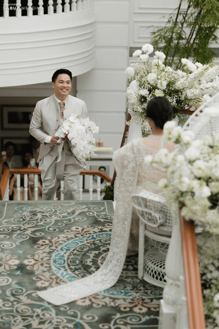  รีวิวงานแต่งธีมสีม่วงสวย Classy กับไอเดีย Gallery ที่แขกชอบมาก @ Mandarin Oriental, Bangkok