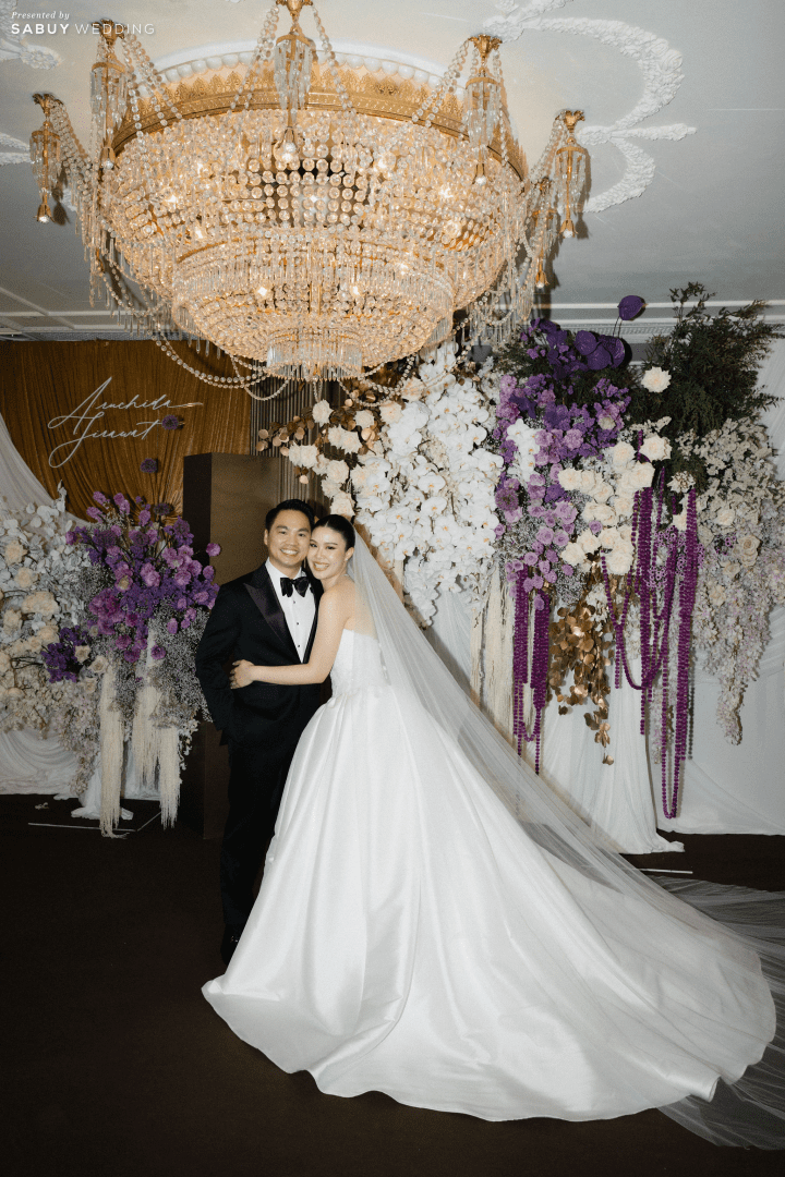  รีวิวงานแต่งธีมสีม่วงสวย Classy กับไอเดีย Gallery ที่แขกชอบมาก @ Mandarin Oriental, Bangkok