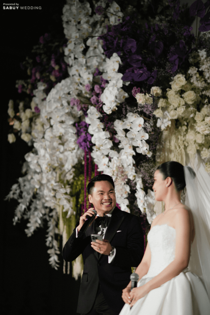  รีวิวงานแต่งธีมสีม่วงสวย Classy กับไอเดีย Gallery ที่แขกชอบมาก @ Mandarin Oriental, Bangkok