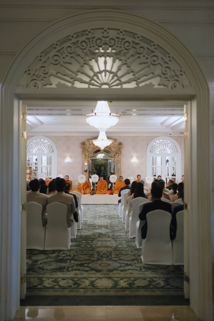  รีวิวงานแต่งธีมสีม่วงสวย Classy กับไอเดีย Gallery ที่แขกชอบมาก @ Mandarin Oriental, Bangkok