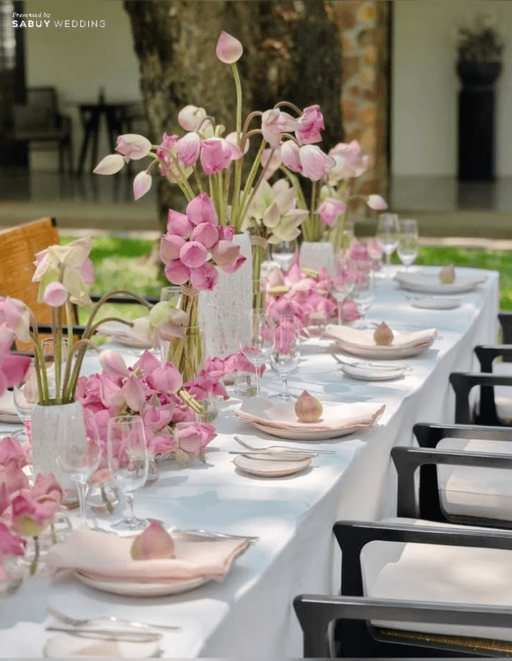  'แต่งงานธีมดอกบัว'  ไอเดียจัดงานที่สวยงามและมีความหมายกว่าที่คิด