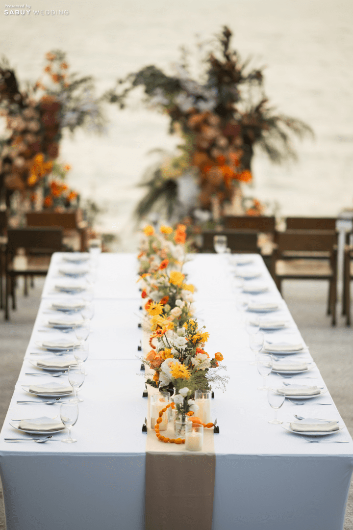  รีวิวงานแต่งริมทะเลโทน Tropical สดใส พร้อมวิวพระอาทิตย์ตกดินสุดโรแมนติก @ MASON PATTAYA