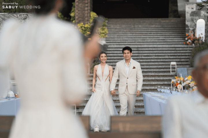  รีวิวงานแต่งริมทะเลโทน Tropical สดใส พร้อมวิวพระอาทิตย์ตกดินสุดโรแมนติก @ MASON PATTAYA