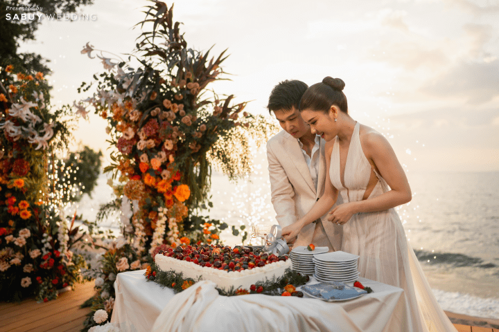  รีวิวงานแต่งริมทะเลโทน Tropical สดใส พร้อมวิวพระอาทิตย์ตกดินสุดโรแมนติก @ MASON PATTAYA