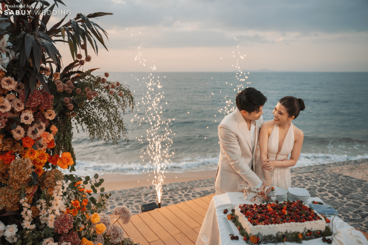  รีวิวงานแต่งริมทะเลโทน Tropical สดใส พร้อมวิวพระอาทิตย์ตกดินสุดโรแมนติก @ MASON PATTAYA