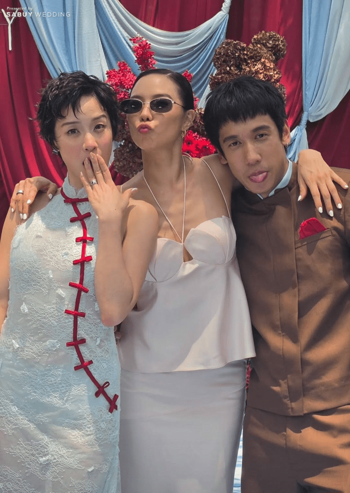  รวมภาพสุดอบอุ่น งานแต่ง "พลอย หอวัง - เต Three Man Down" ลุคเจ้าสาวเก๋สะกดสายตา สมฉายาแฟชั่นไอคอน!