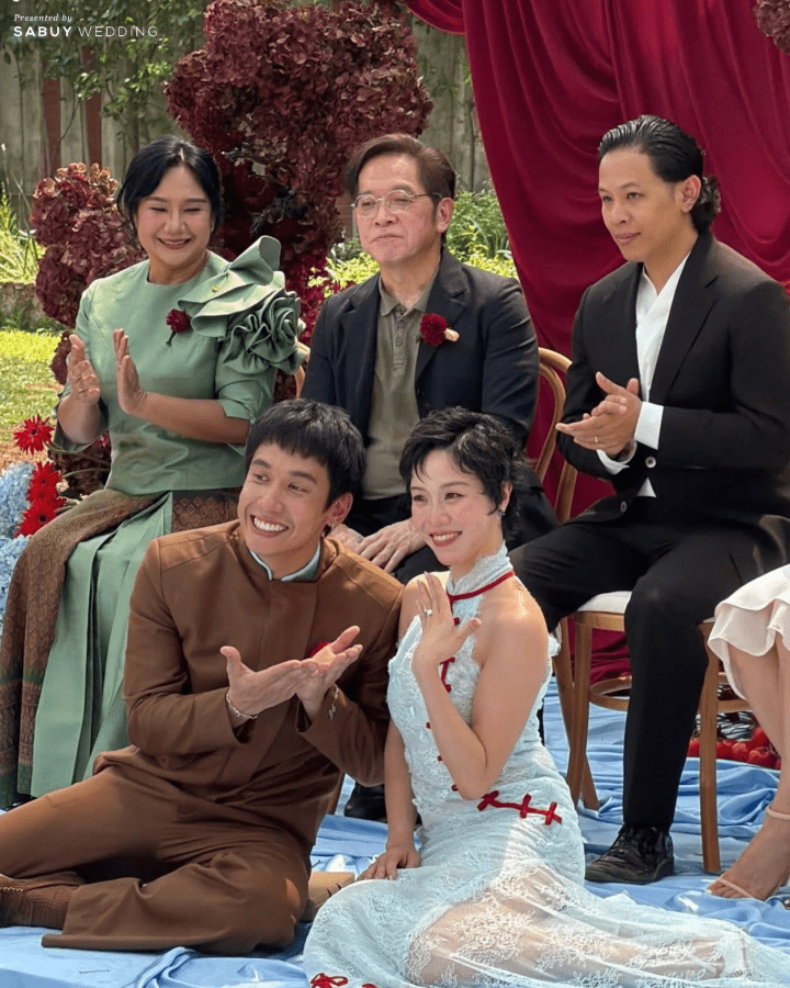  รวมภาพสุดอบอุ่น งานแต่ง "พลอย หอวัง - เต Three Man Down" ลุคเจ้าสาวเก๋สะกดสายตา สมฉายาแฟชั่นไอคอน!