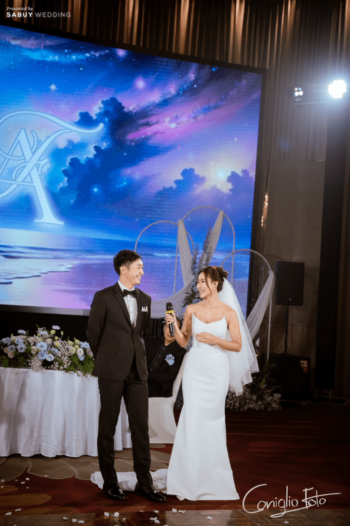 undefined รีวิวงานแต่งธีมสีฟ้า-ขาว ที่ใส่ตัวตนบ่าวสาวในทุกดีเทล @ Bangkok Marriott Hotel Sukhumvit